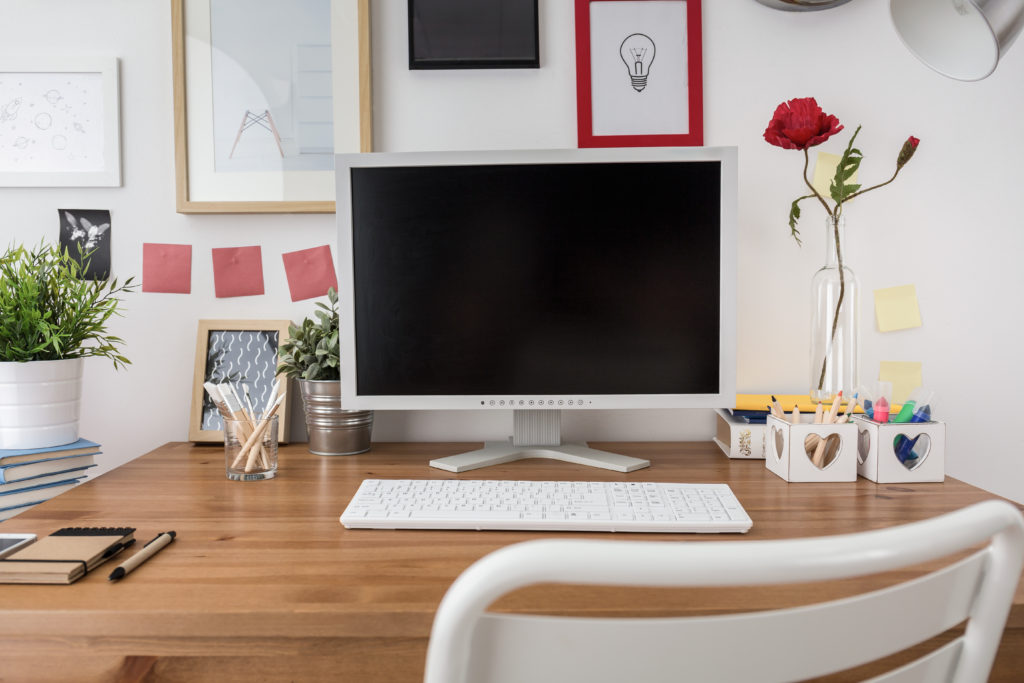 White desktop computer on Tidy Desk